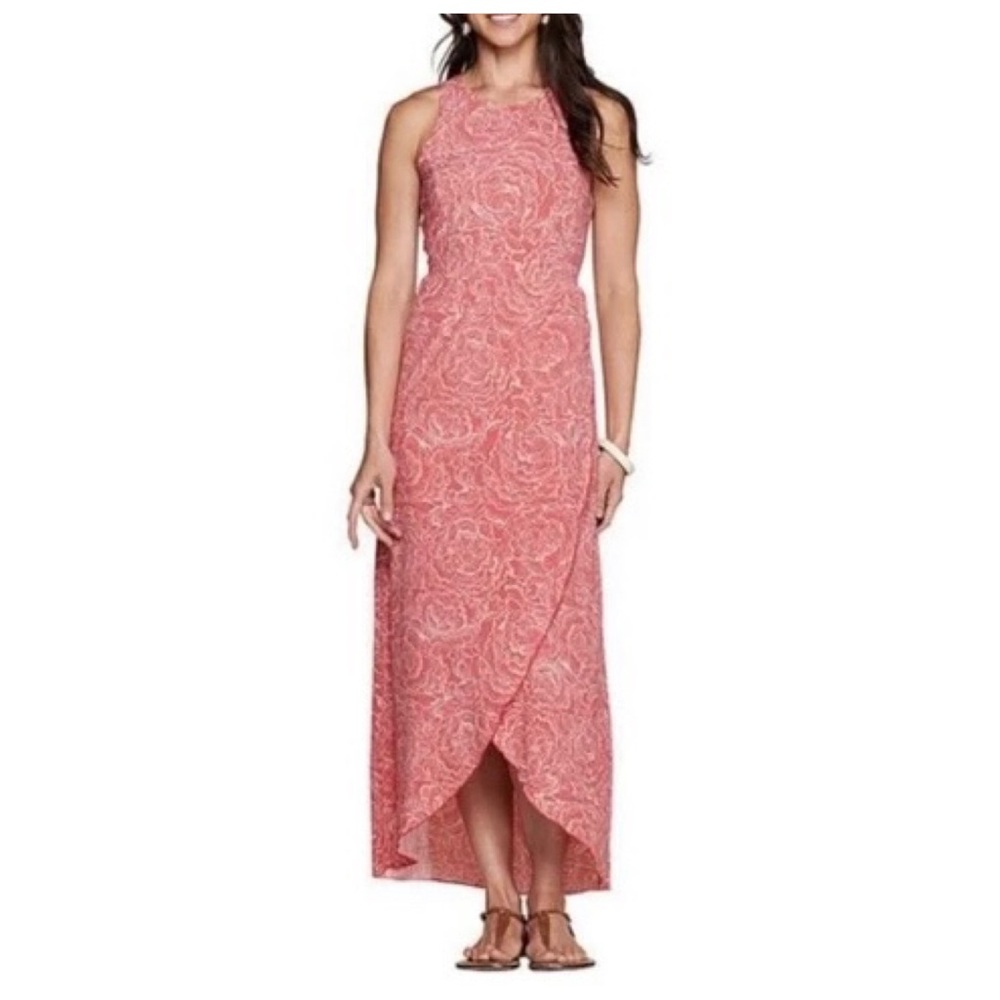 Toad & Co. Sunkissed Floral Maxi Dress in Rhubarb Batik Floral Print